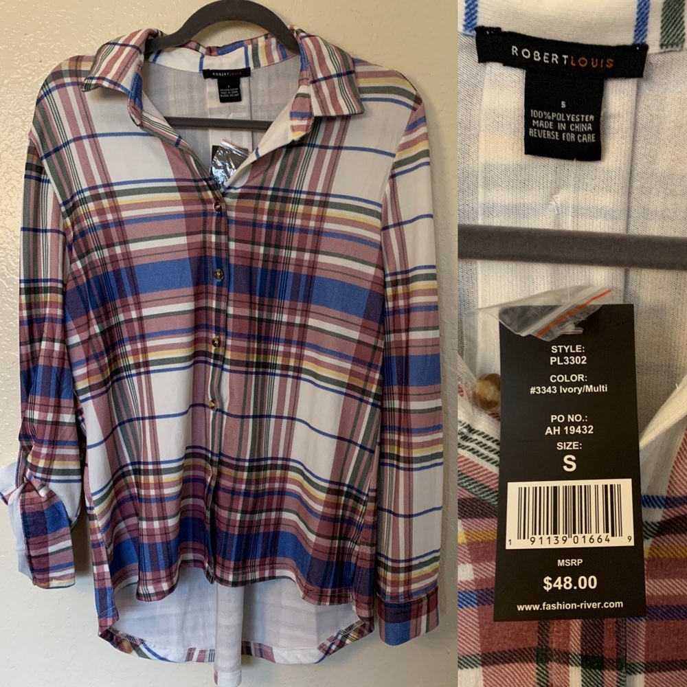 New w Tag: Flannel Top Women's